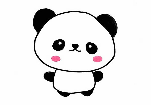 一步一步教你画可爱的小熊猫