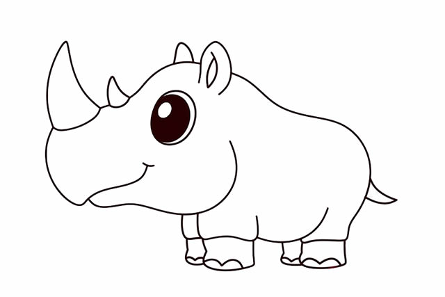 关于犀牛的简笔画