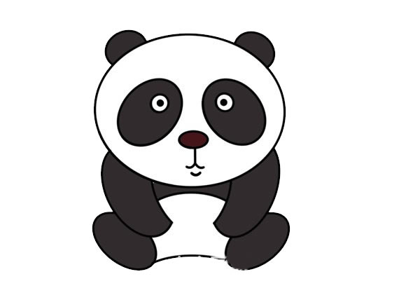 呆萌的熊猫怎么画