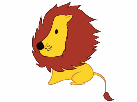 关于狮子的卡通简笔画
