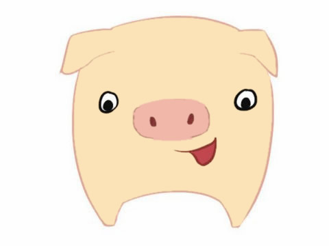 关于猪头的卡通简笔画