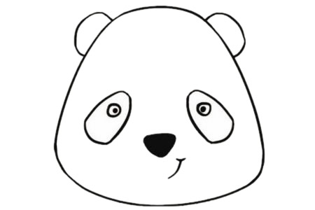卡通熊猫简笔画的画法