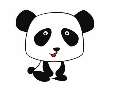 关于熊猫的卡通简笔画