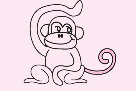 一组关于猴子的简笔画大全
