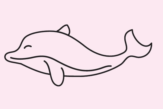 海豚怎么画最简单