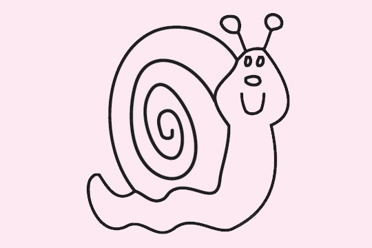 简单的蜗牛怎么画
