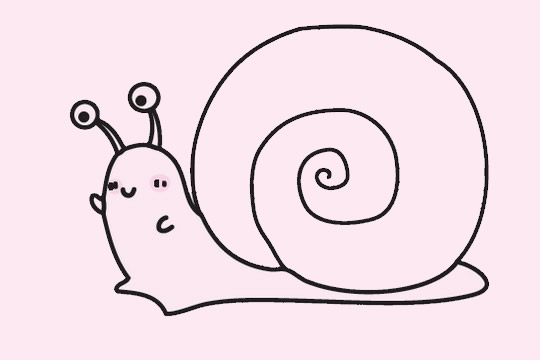 一组关于蜗牛的简笔画大全