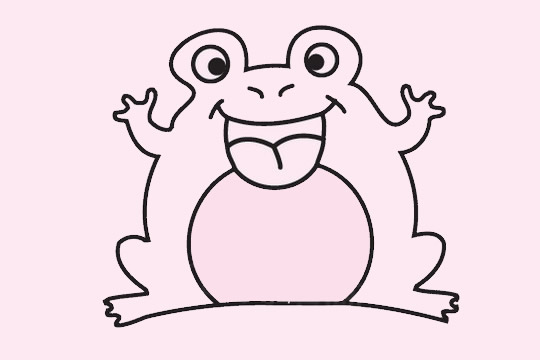 怎么画简单的卡通青蛙