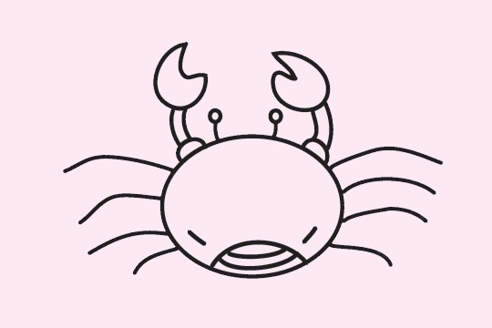 螃蟹的简单画法