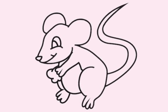 一只小老鼠的简笔画