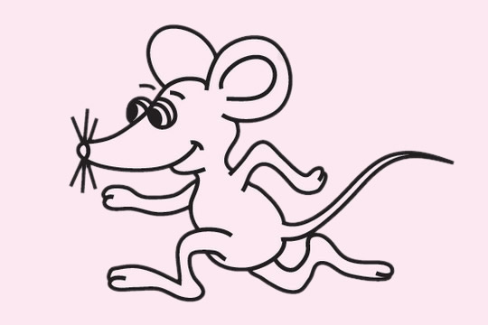 奔跑的老鼠简笔画
