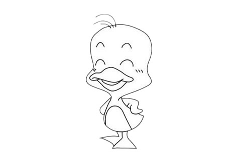 一组关于鸭子的卡通简笔画