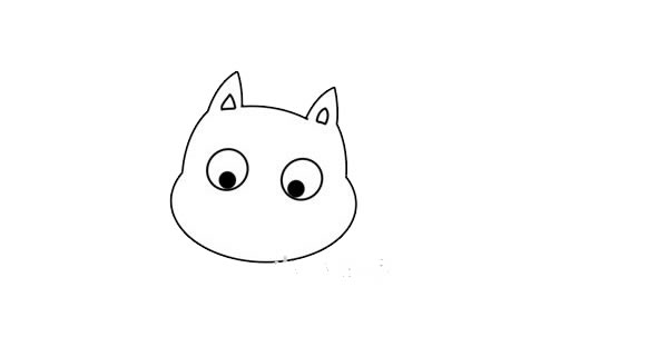 好奇的小猫简笔画画法