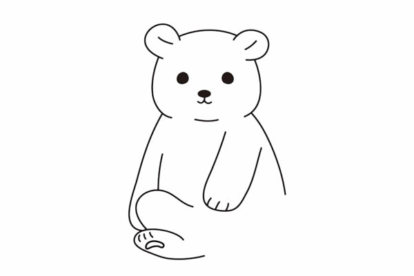可爱卡通北极熊简笔画