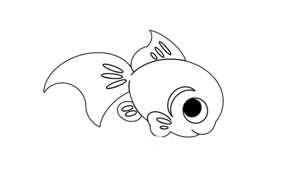 可爱的金鱼简笔画画法