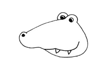 简单的卡通鳄鱼简笔画画法