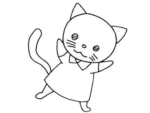 关于小猫的卡通简笔画