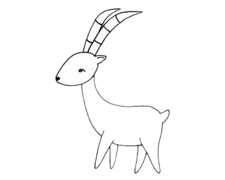 羚羊儿童画的简单画法