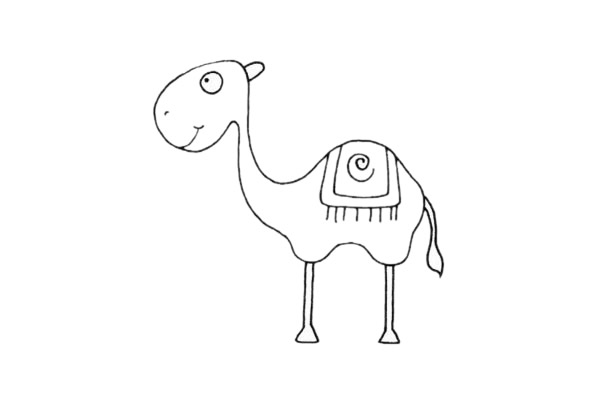 简单的骆驼简笔画步骤