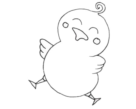 快乐的小鸭子卡通简笔画