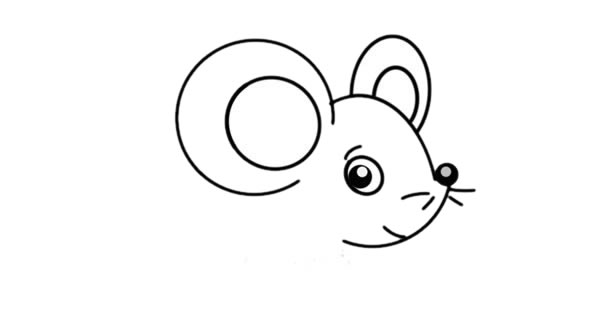 可爱小老鼠简笔画步骤