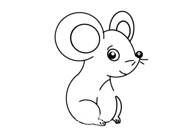 可爱小老鼠简笔画步骤