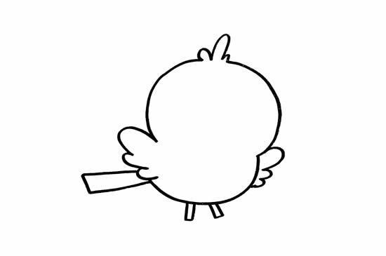 可爱的小鸟简笔画步骤