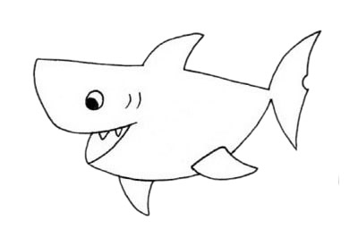 鲨鱼怎么画最简单