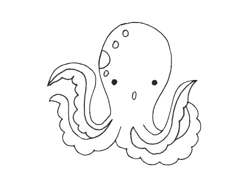 关于章鱼的卡通简笔画