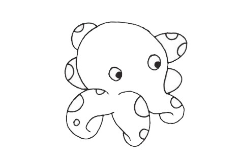 可爱小章鱼的简笔画