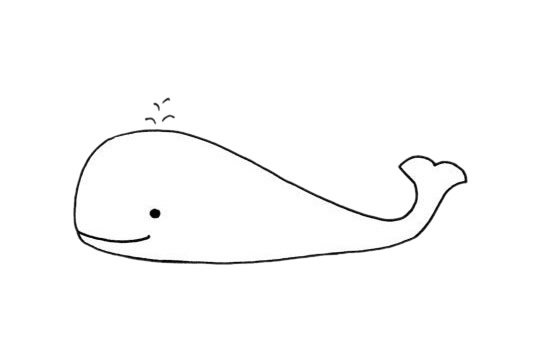 超简单的鲸鱼怎么画