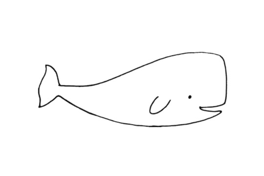 适合幼儿的鲸鱼简笔画