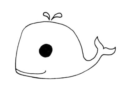 一只小鲸鱼简笔画
