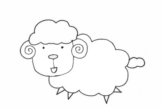 绵羊的简单画法