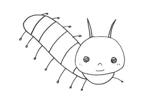 一组蜈蚣简笔画图片大全