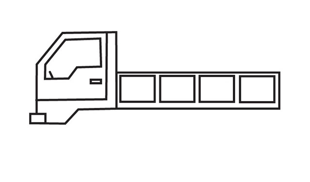 一步步教你画货车简笔画