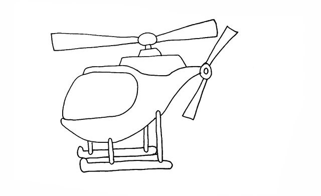 直升机怎么画 直升机简笔画画法