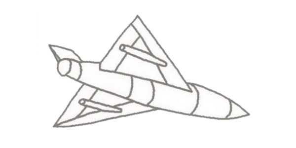 彩色的战斗机简笔画