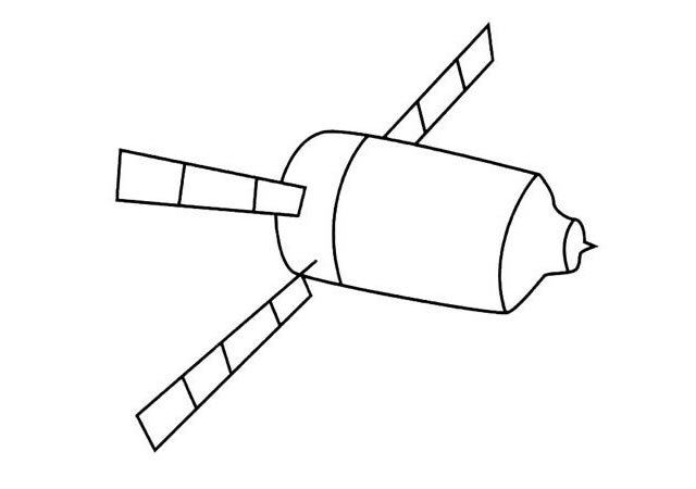 人造卫星儿童简笔画