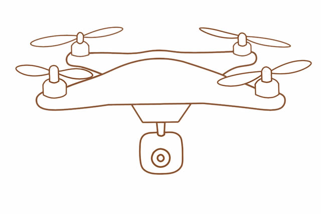 无人机简笔画详细步骤