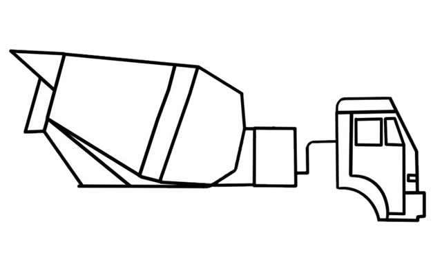 混凝土搅拌车简笔画步骤