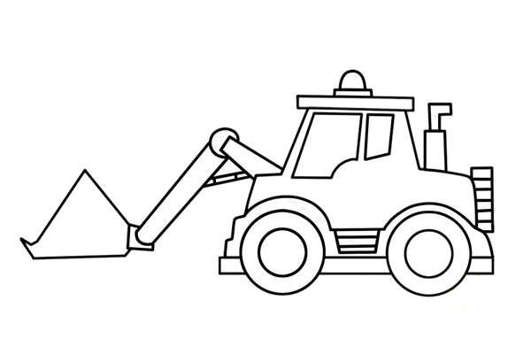 推土机怎么画简单又好看