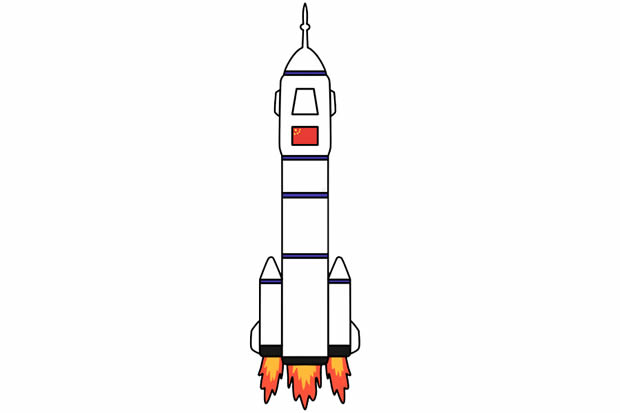 神舟五号宇宙飞船简笔画