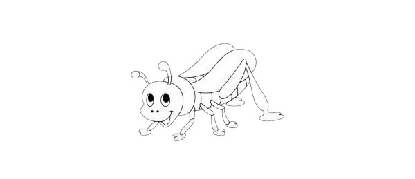 一组蝗虫简笔画图片大全