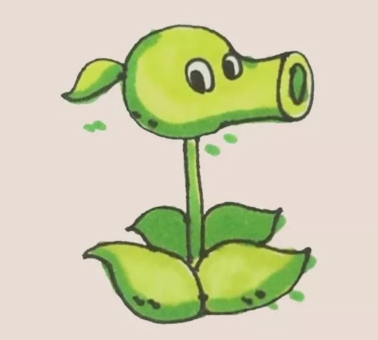植物大战僵尸豌豆射手简笔画