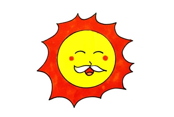 太阳公公简笔画画法
