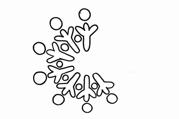 漂亮的雪花简笔画